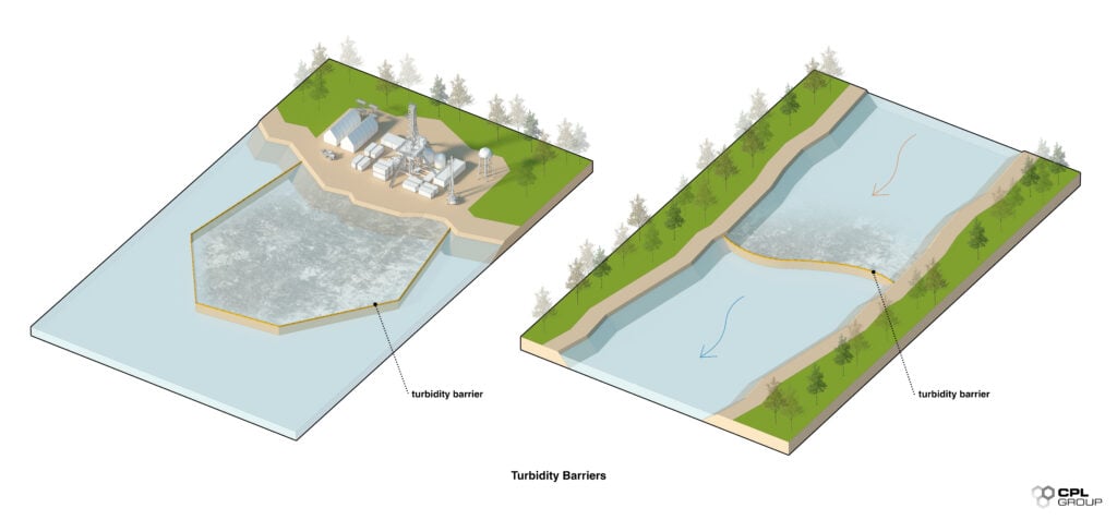 Turbidity Barriers | Tips on Use and Application of turbidity Barriers | CPL Group